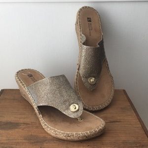 Sparkly Wedge Sandals White Mountain